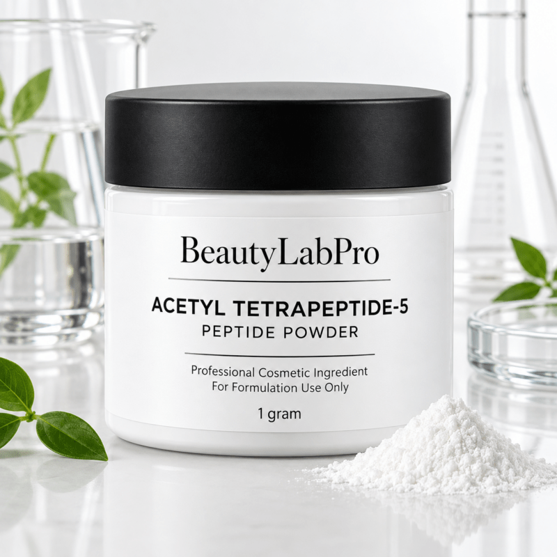 Professional cosmetic peptide formulation visual for evaluating 2026 biotech raw-material trends and documentation