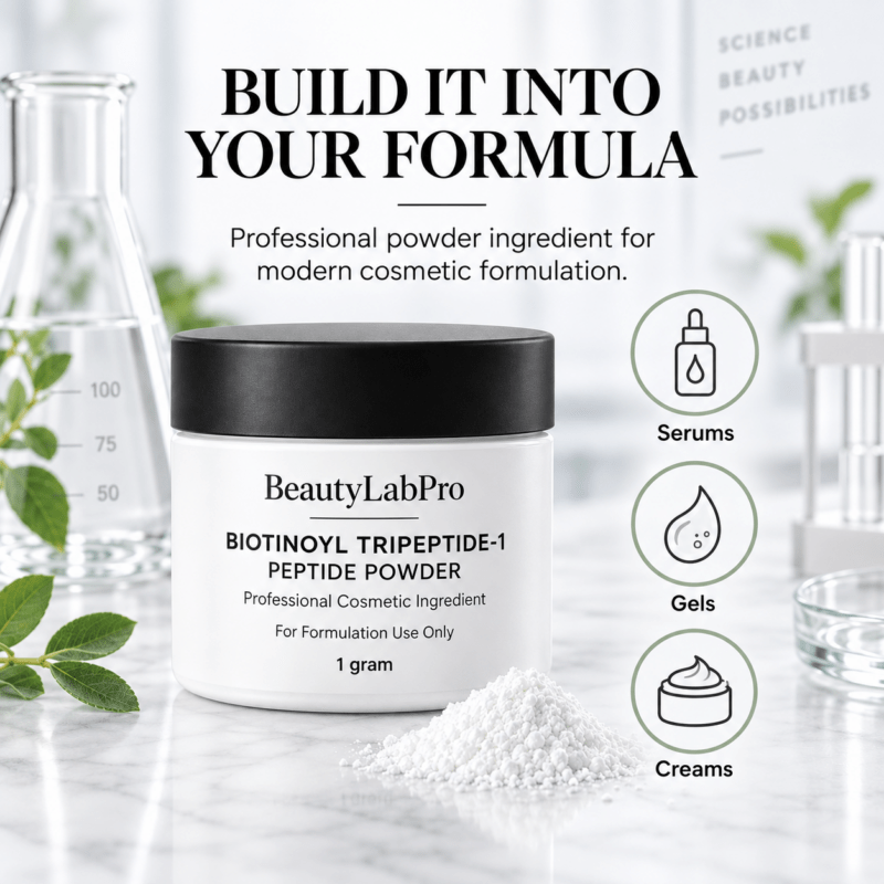 Cosmetic formulation infographic illustrating serum gel and cream formats for troubleshooting multi-active formulas