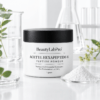 BeautyLabPro Acetyl Hexapeptide-8 powder in a white 1 g jar with a black lid beside a glass dish of white powder.