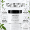 SNAP-8 Type Acetyl Octapeptide-3 powder jar surrounded by icons and text about skincare formulation and smoother-looking skin.