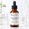 BLP Acetyl Tetrapeptide-40 Peptide Solution, amber dropper bottle close-up front label