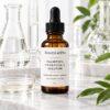 BLP Palmitoyl Tripeptide-5 Peptide Solution, amber dropper bottle with marble and green leaves