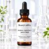 BLP Palmitoyl Tripeptide-38 Peptide Solution, amber bottle with laboratory glassware