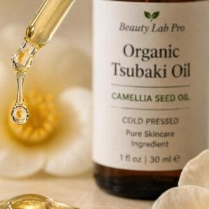 Tsubaki Oil, Cold Pressed Camellia Seed Oil, 1 fl oz bottle with dropper by BeautyLabPro
